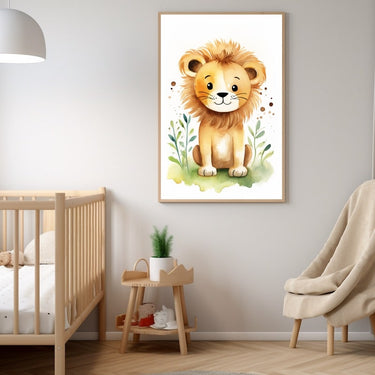 Lion Watercolour Painting